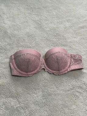 Maidenform Strapless Lace Push-Up Bra - Dusty Rose